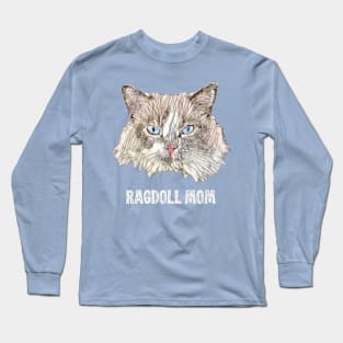 Ragdoll Mom - Ragdoll Cat Mom Design Long Sleeve T-Shirt